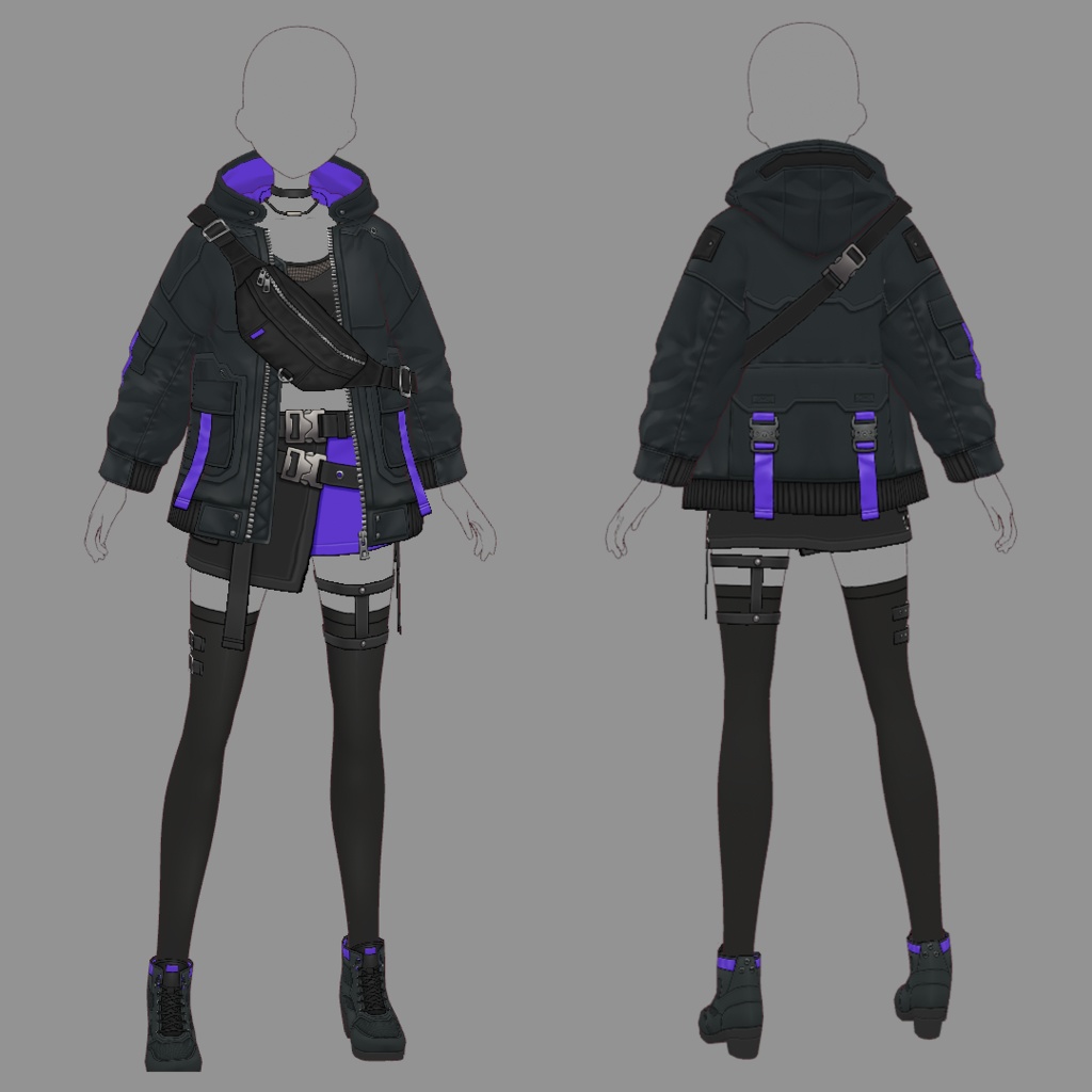 【VRoid texture 64】サイバーパンク10