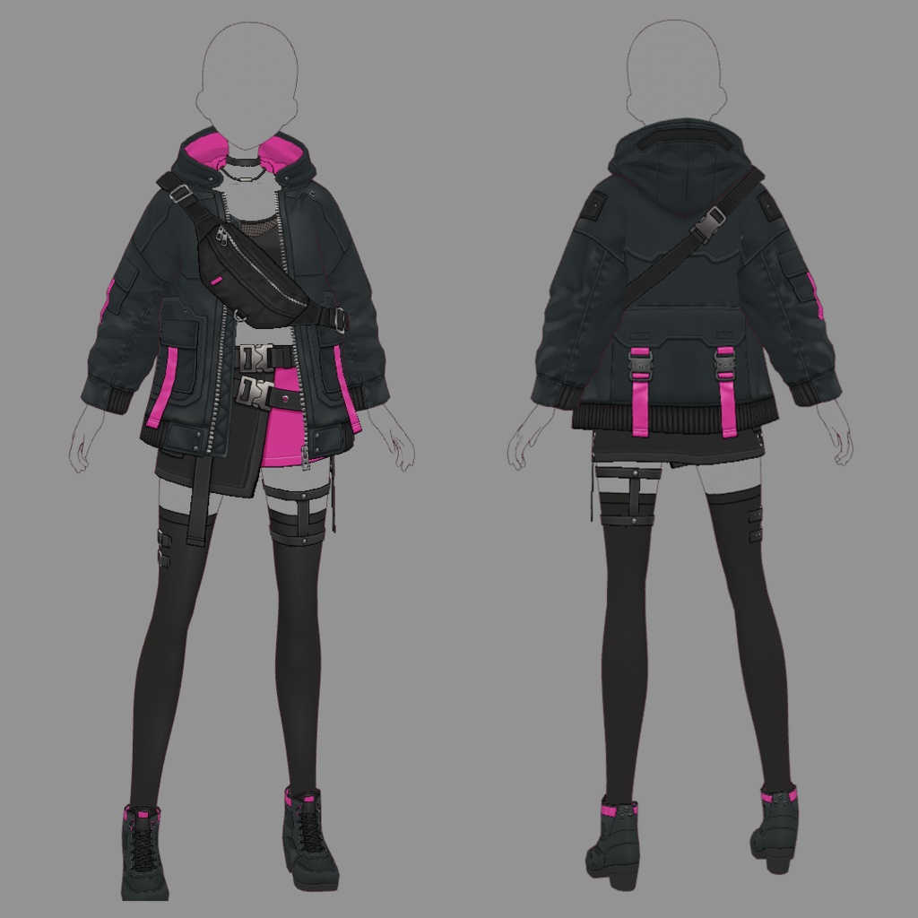 【VRoid texture 64】サイバーパンク10