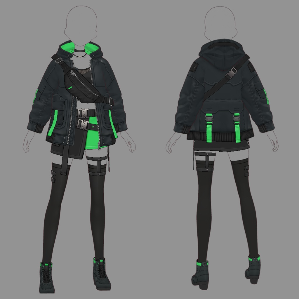 【VRoid texture 64】サイバーパンク10