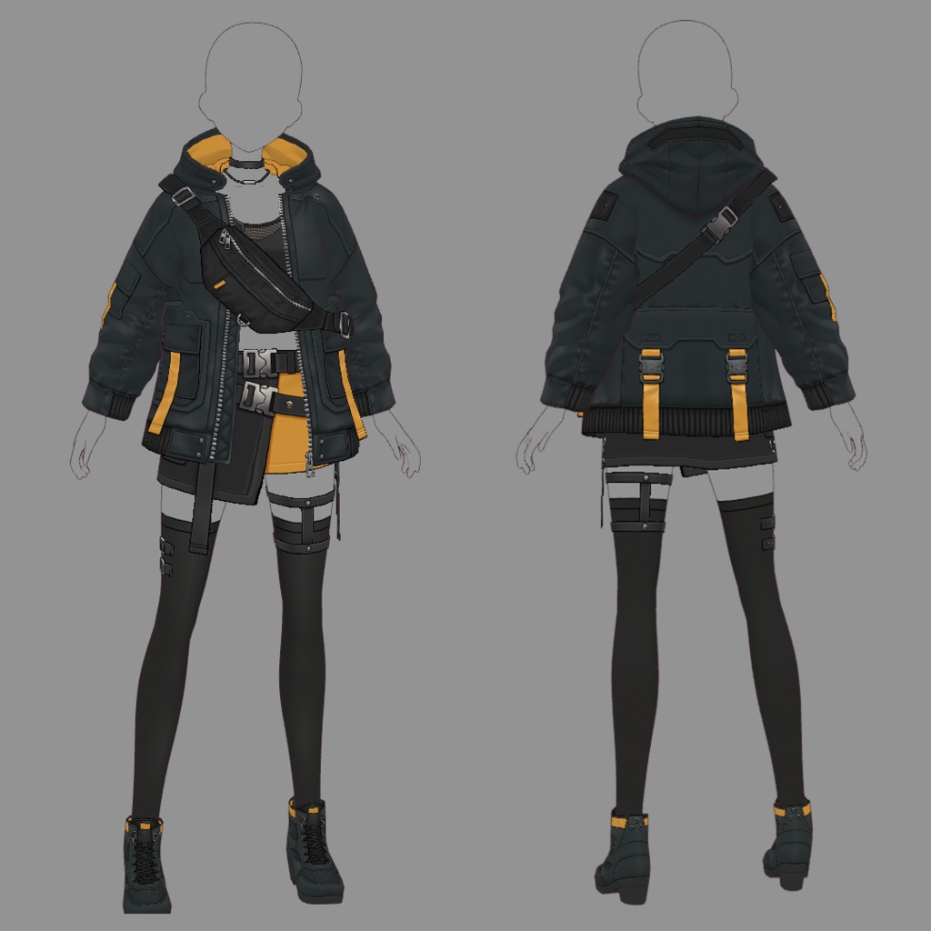 【VRoid texture 64】サイバーパンク10