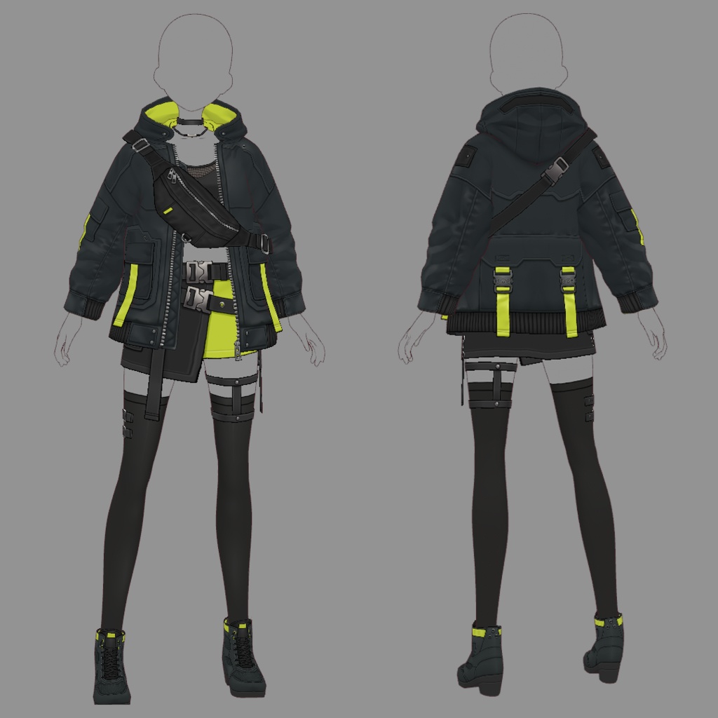 【VRoid texture 64】サイバーパンク10