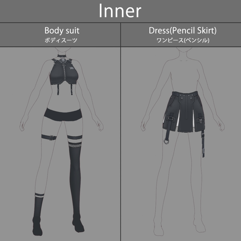 【VRoid texture 66】サイバーミリタリー16