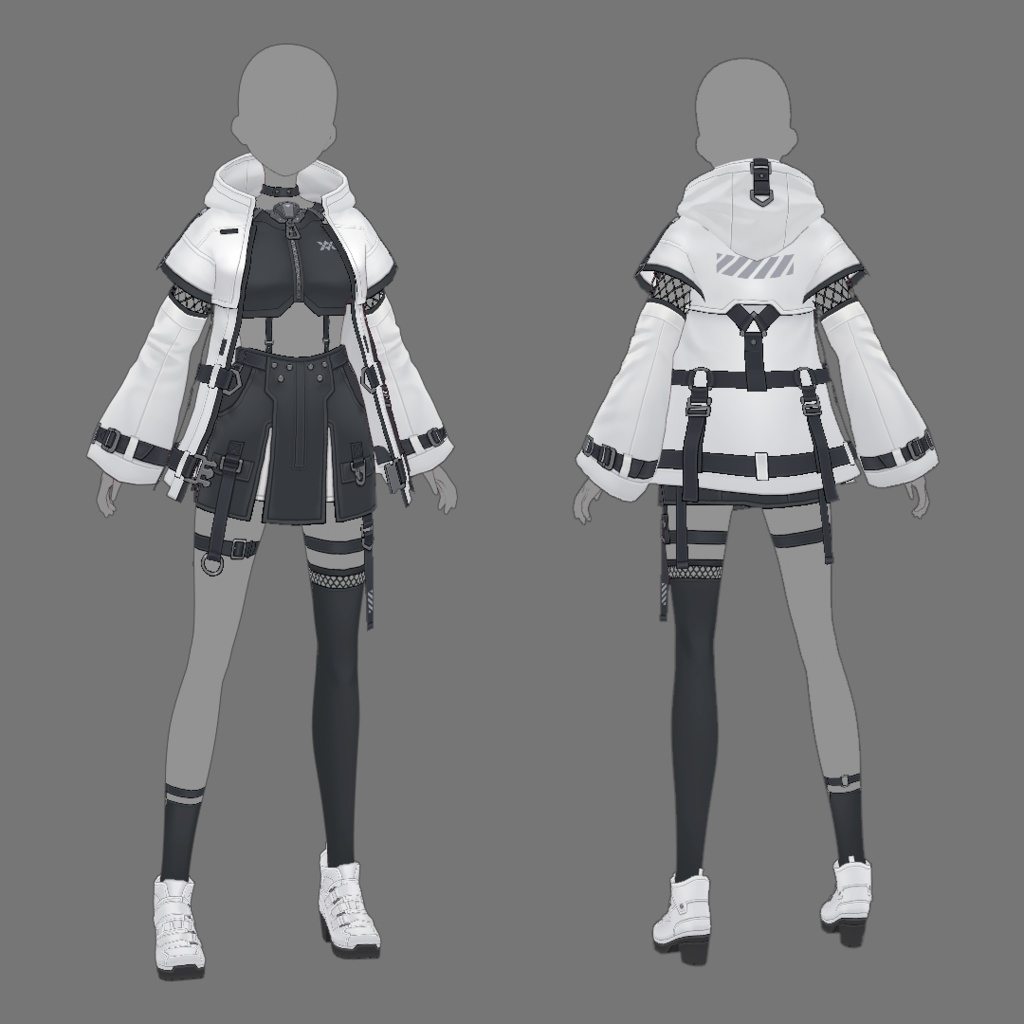 【VRoid texture 66】サイバーミリタリー16