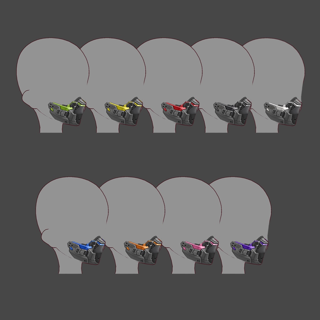 【VRoid texture 67】サイバーマスク4