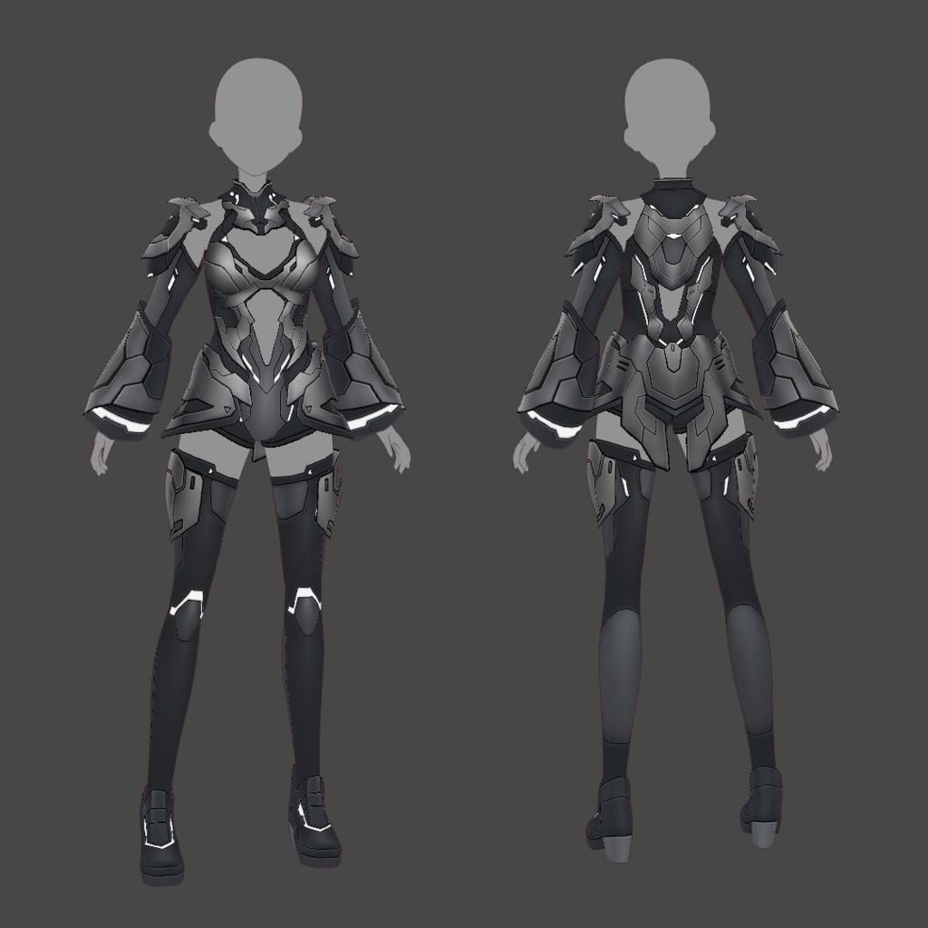 NEW [VRoid texture 67] Cyber suit 6