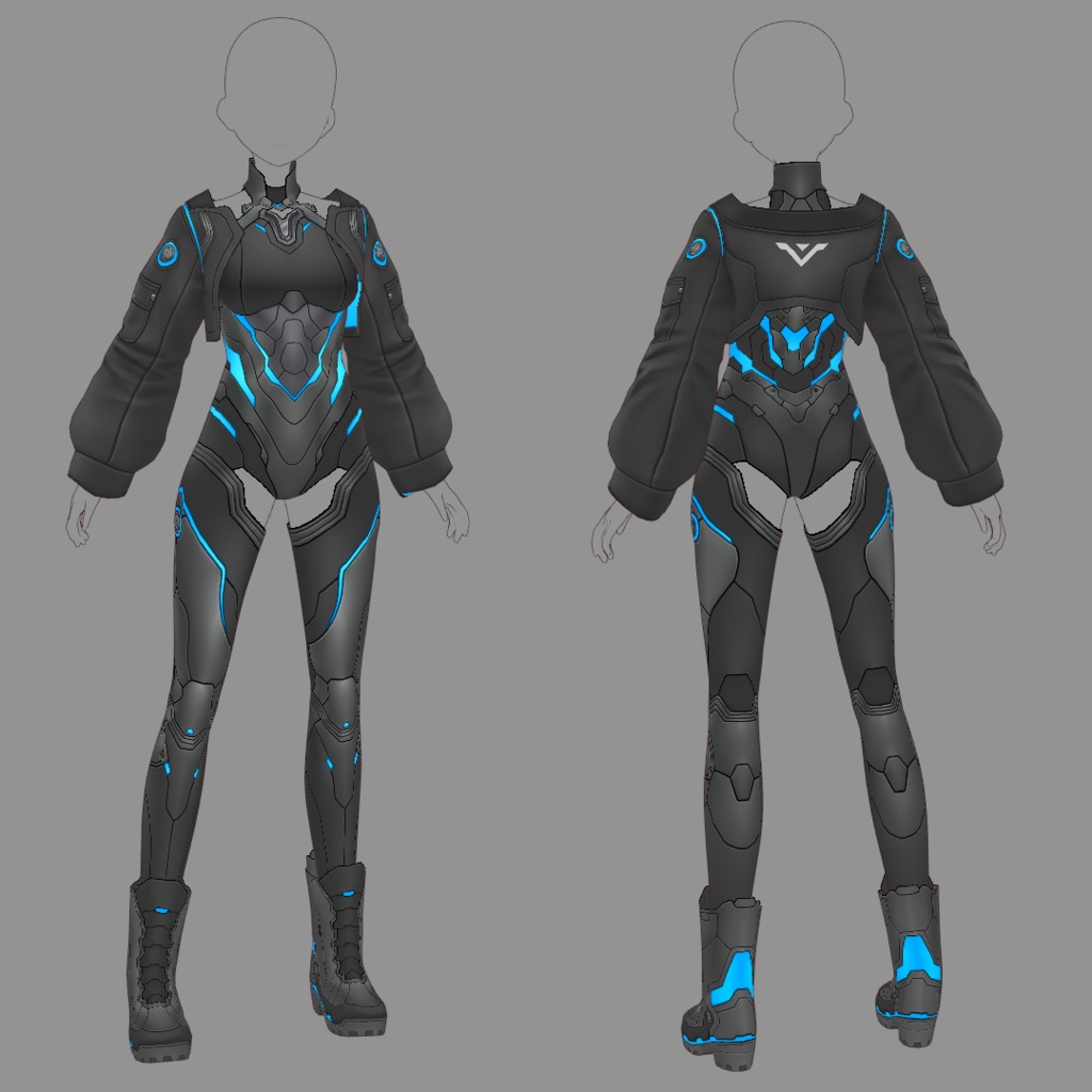 【VRoid texture 68】サイバースーツ7