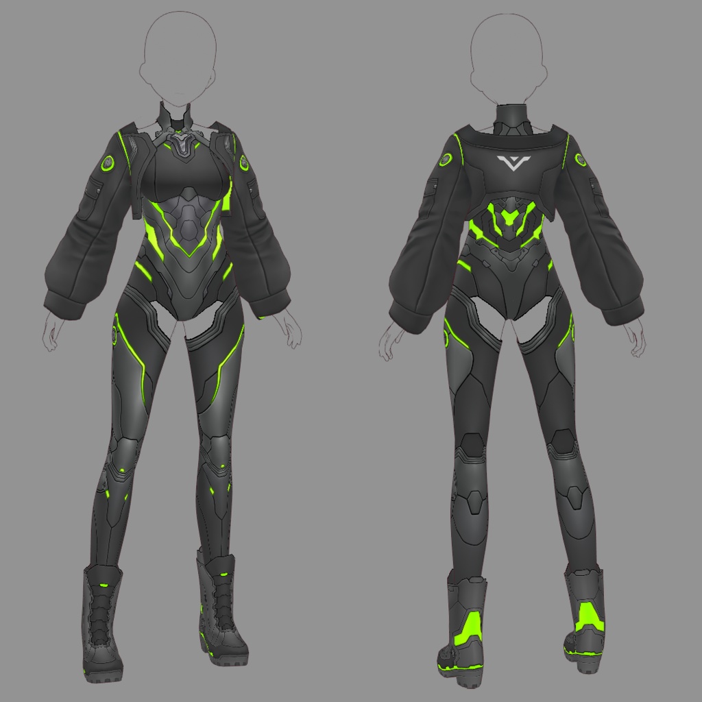 【VRoid texture 68】サイバースーツ7
