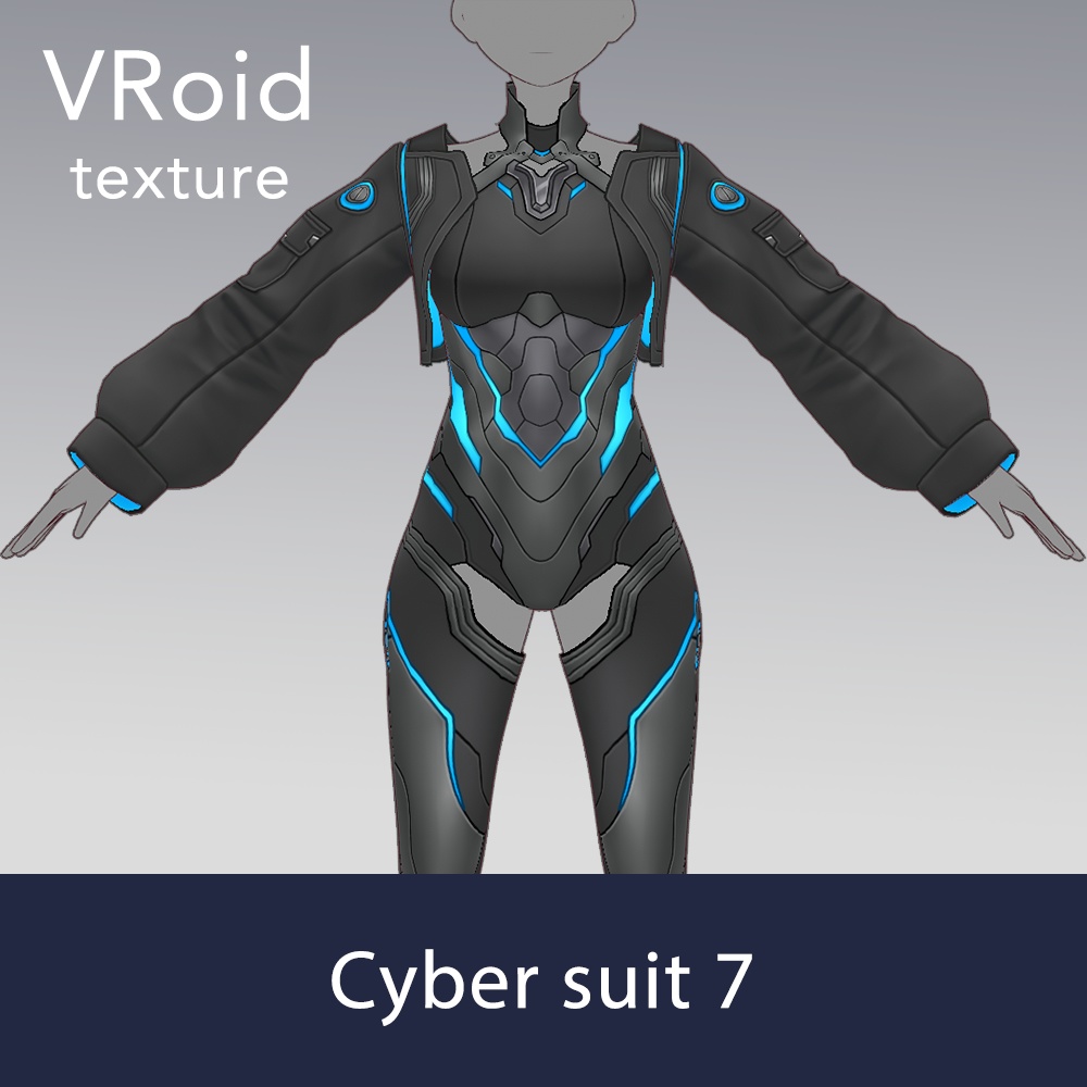 NEW【VRoid texture 68】サイバースーツ7