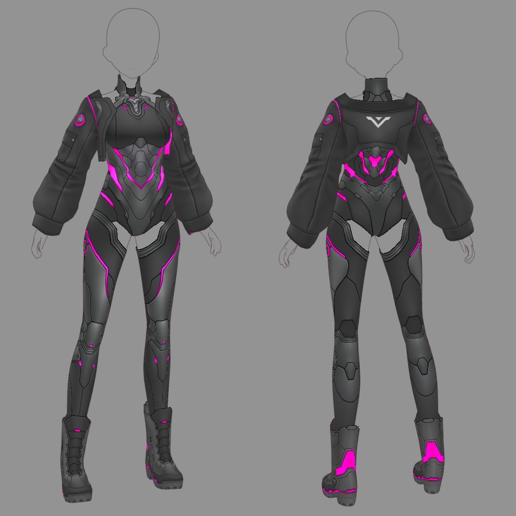 【VRoid texture 68】サイバースーツ7