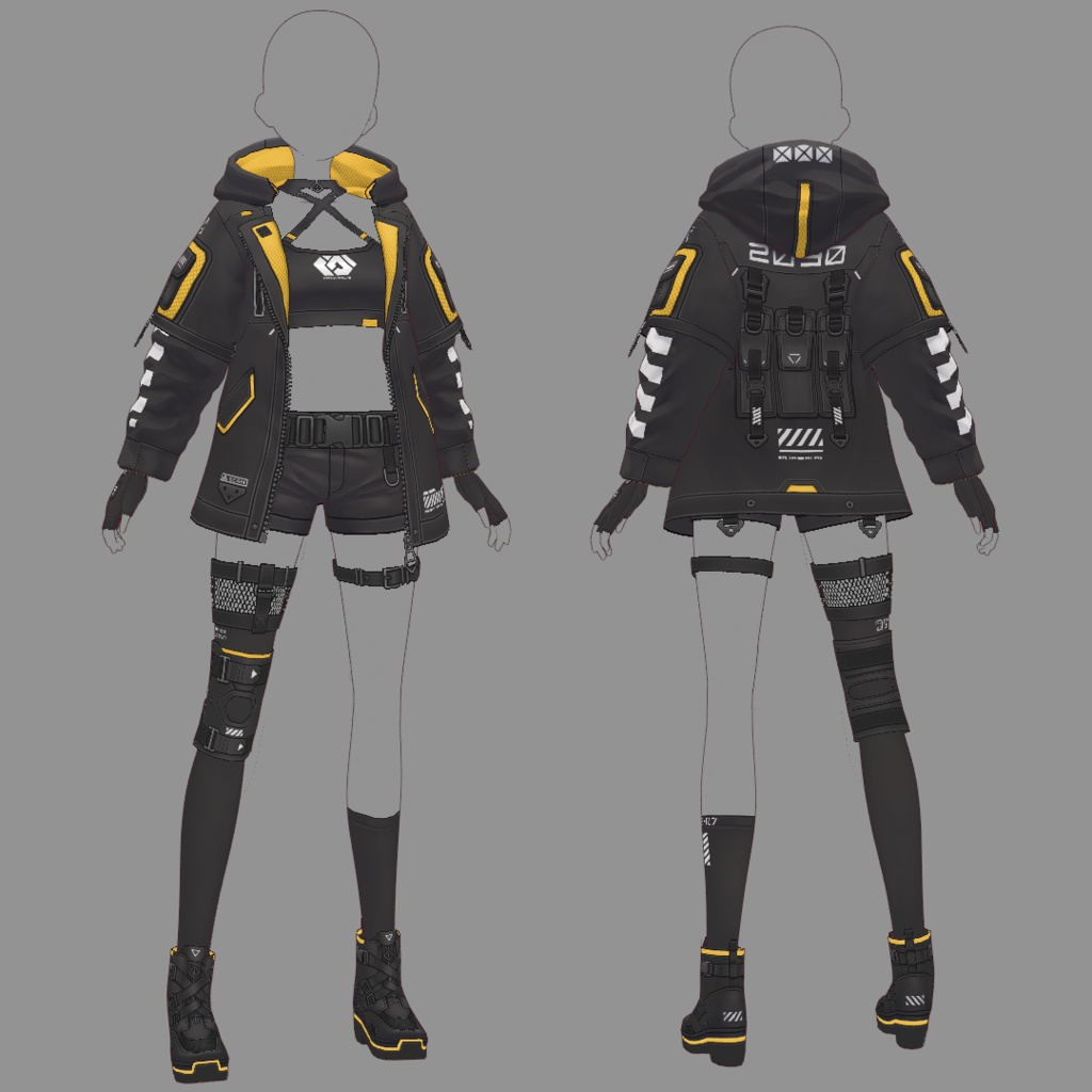 【VRoid texture 69】サイバーミリタリー17