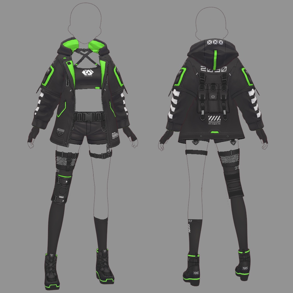 【VRoid texture 69】サイバーミリタリー17