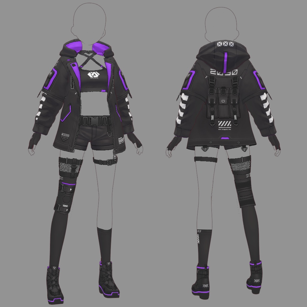 【VRoid texture 69】サイバーミリタリー17