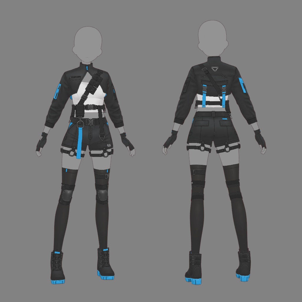 【VRoid texture 71】サイバーミリタリー18