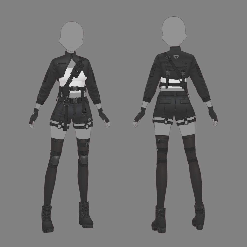 【VRoid texture 71】サイバーミリタリー18