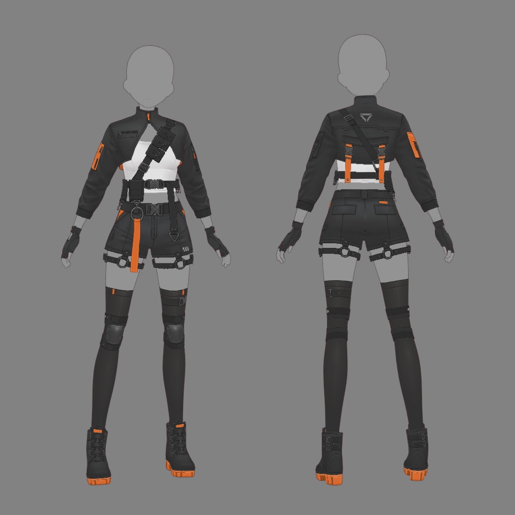 【VRoid texture 71】サイバーミリタリー18