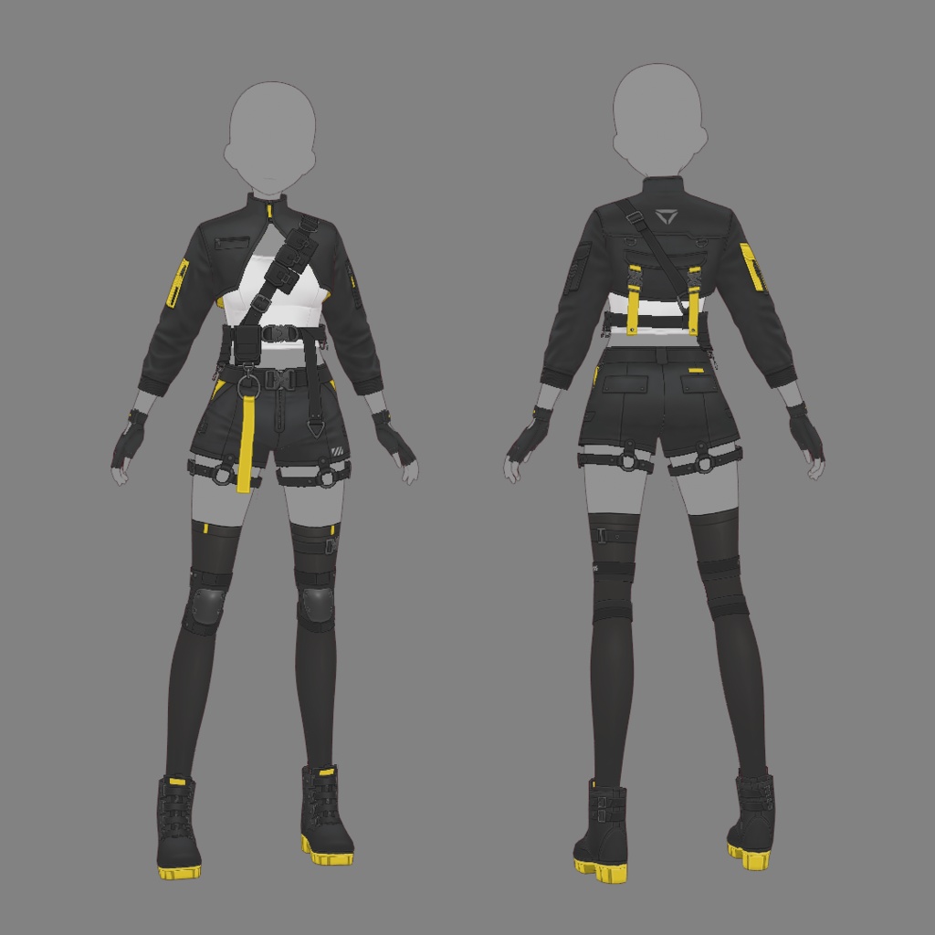 【VRoid texture 71】サイバーミリタリー18