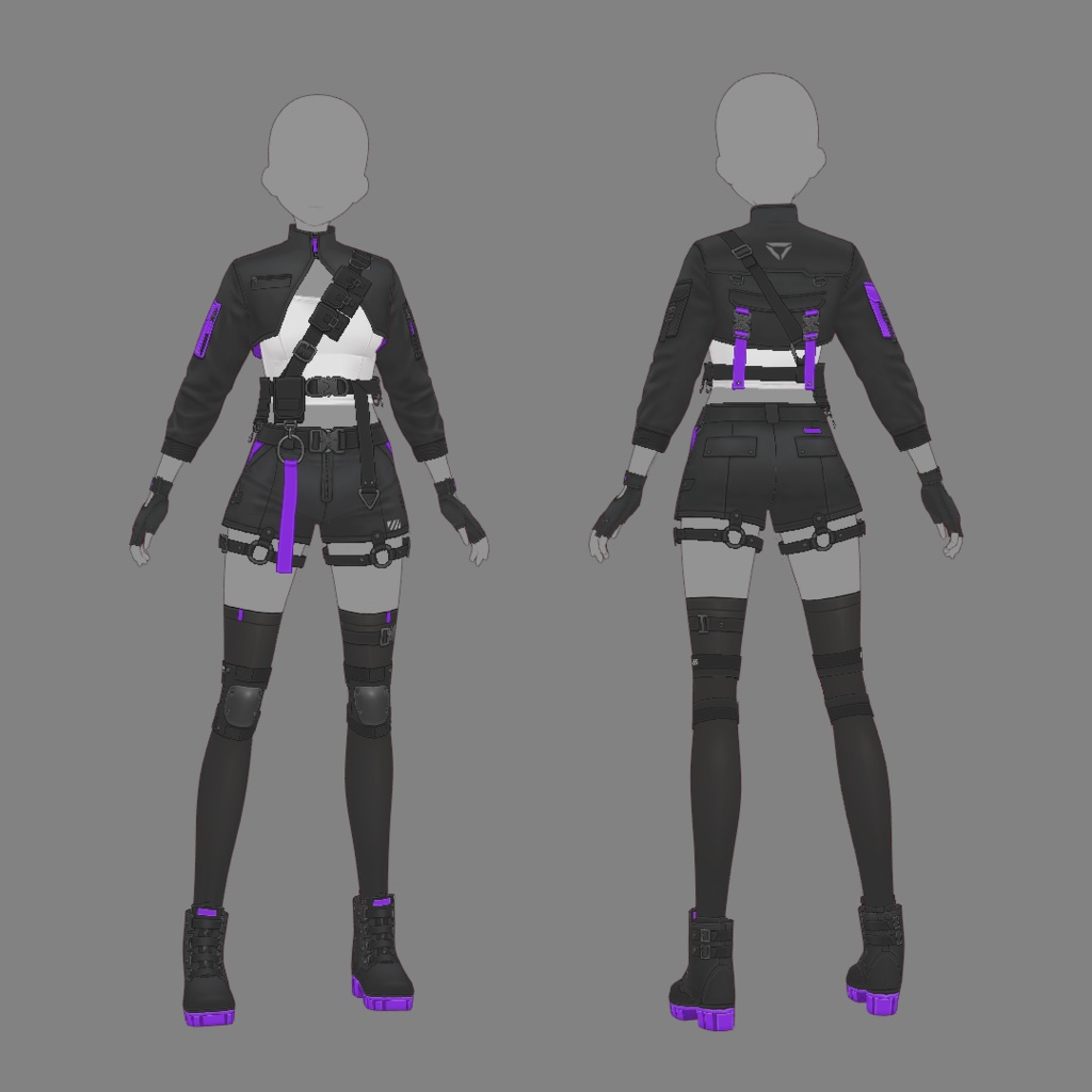 【VRoid texture 71】サイバーミリタリー18