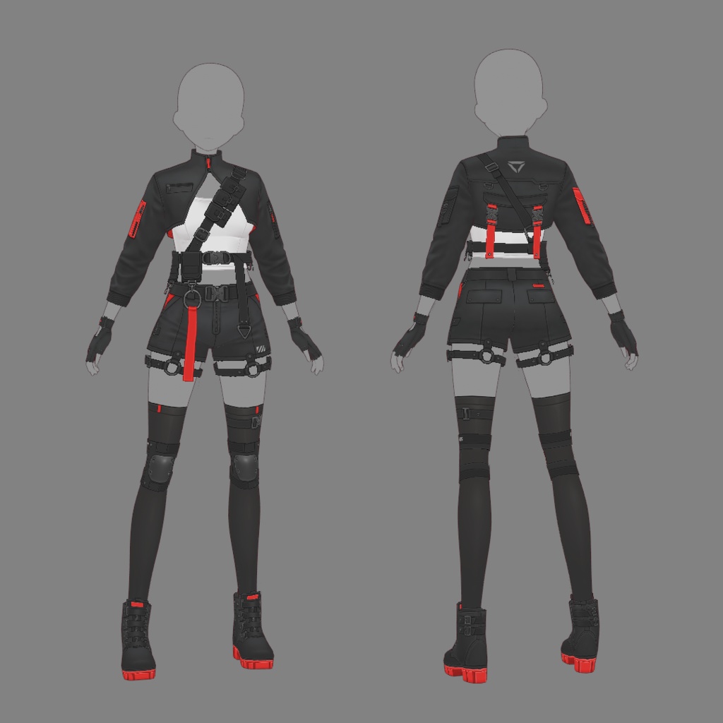 【VRoid texture 71】サイバーミリタリー18