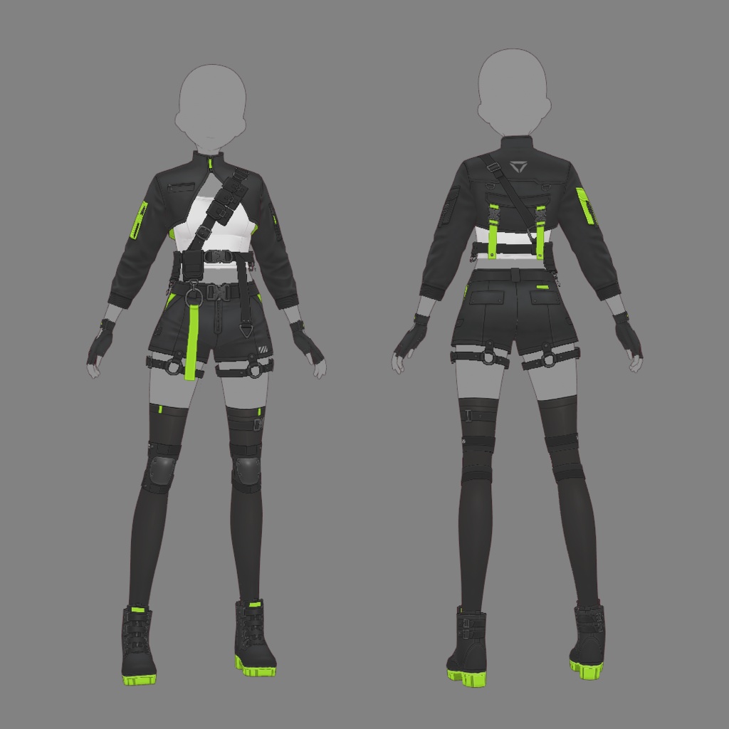 【VRoid texture 71】サイバーミリタリー18