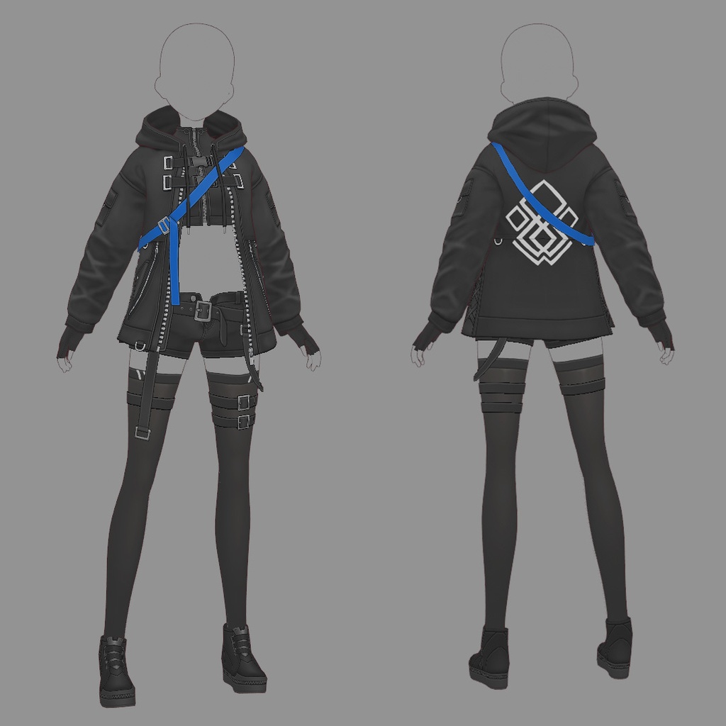 【VRoid texture 72】サイバーミリタリー REMAKE