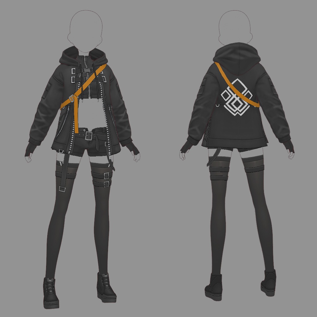 【VRoid texture 72】サイバーミリタリー REMAKE