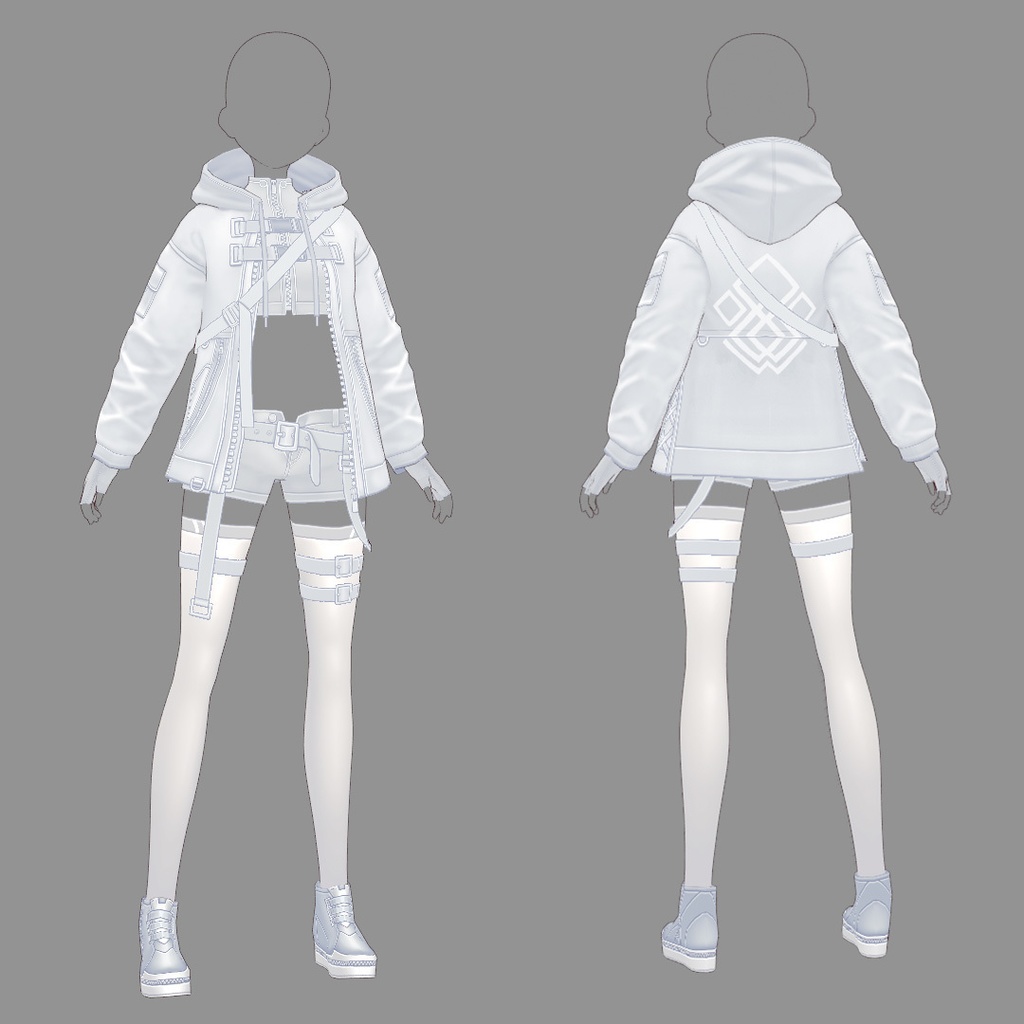 【VRoid texture 72】サイバーミリタリー REMAKE