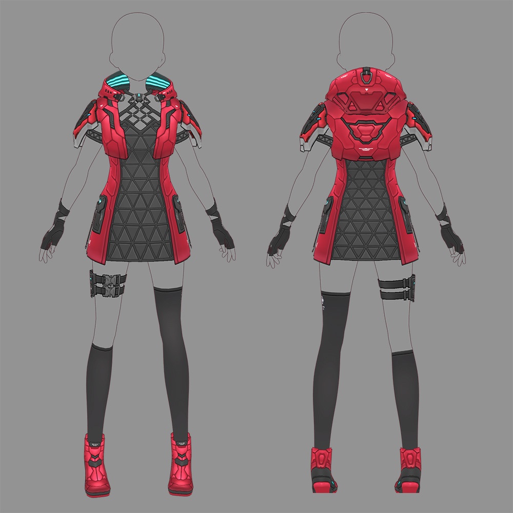 【VRoid texture 76】サイバーミリタリー19