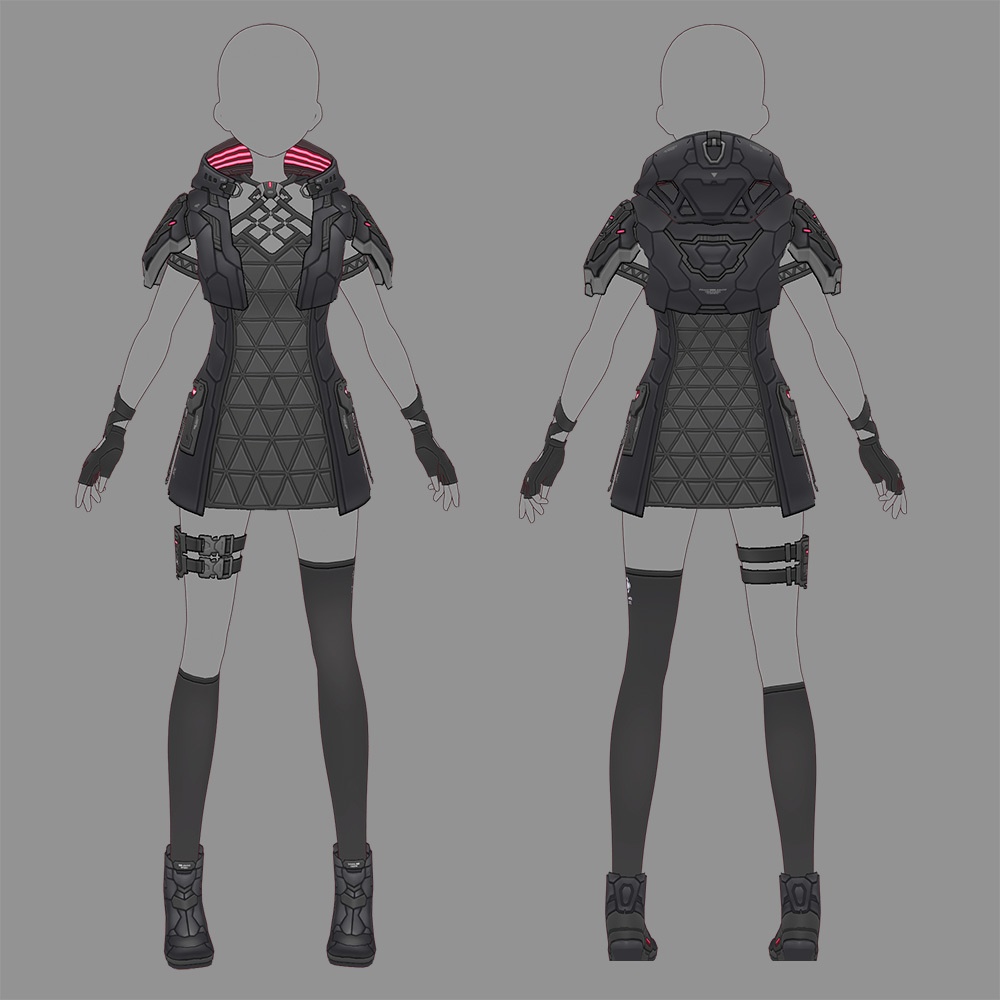 【VRoid texture 76】サイバーミリタリー19