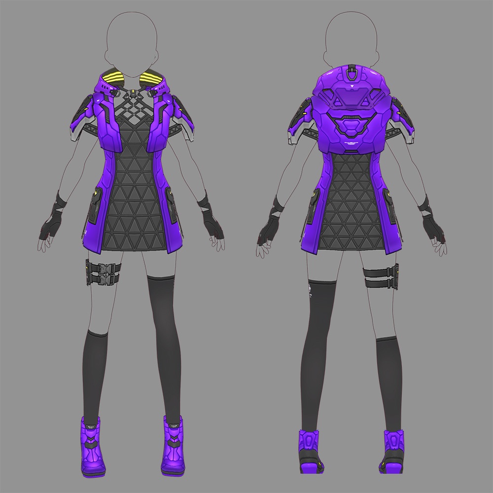 【VRoid texture 76】サイバーミリタリー19