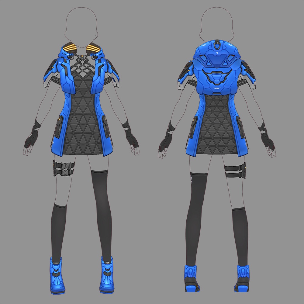 【VRoid texture 76】サイバーミリタリー19