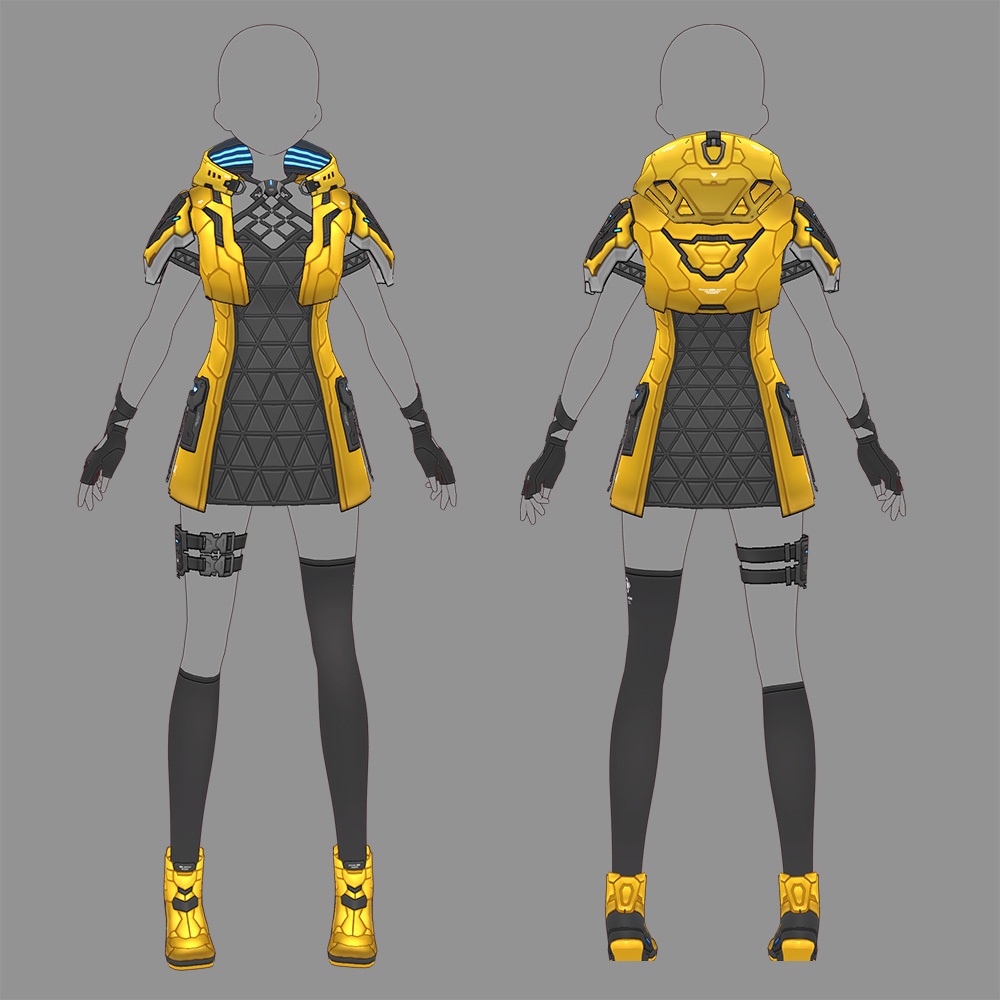 【VRoid texture 76】サイバーミリタリー19