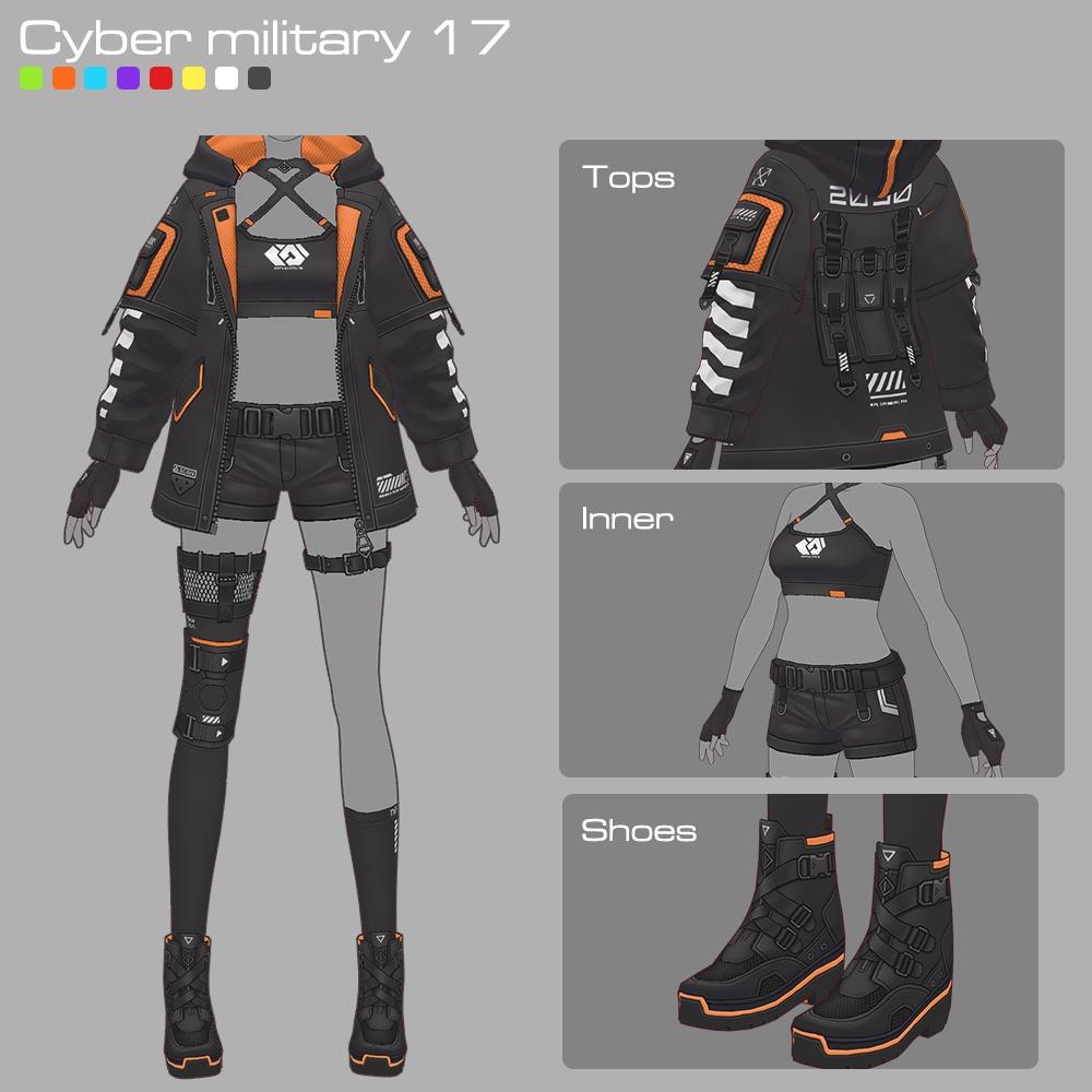 【期間限定 12/31(水)まで】VRoid用コスチューム3点セット A