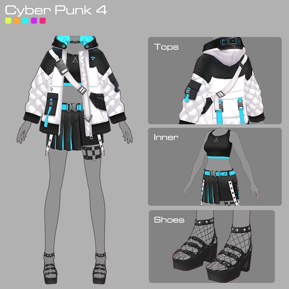 【期間限定 12/31(水)まで】VRoid用コスチューム3点セット B