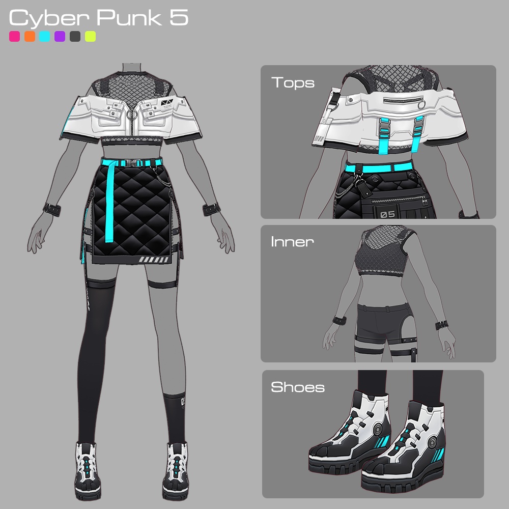 【期間限定 12/31(水)まで】VRoid用コスチューム3点セット B