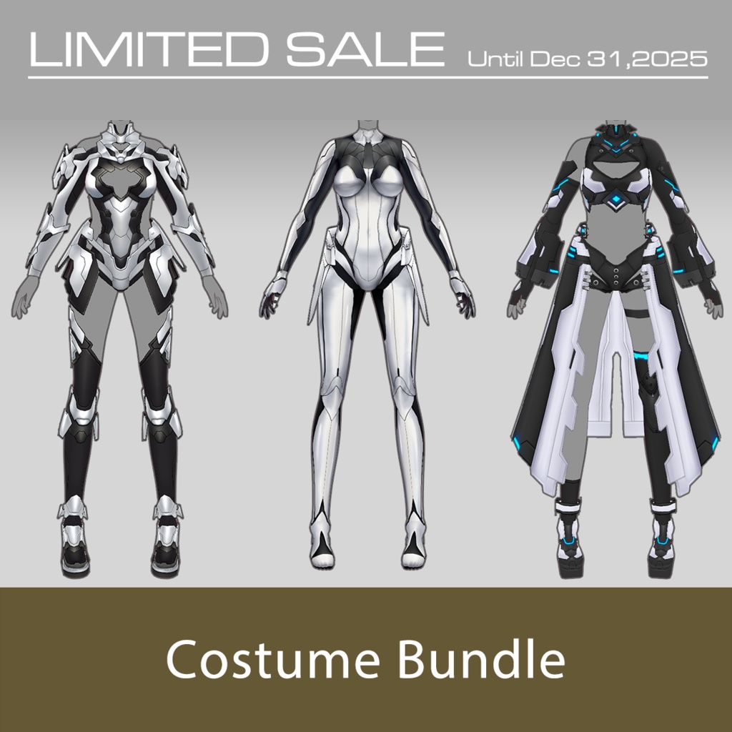 【期間限定 12/31(水)まで】VRoid用コスチューム3点セット C