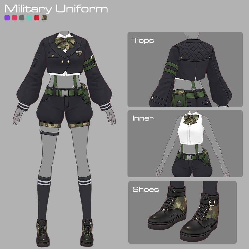 【月替わり】VRoid用コスチューム2点セット A