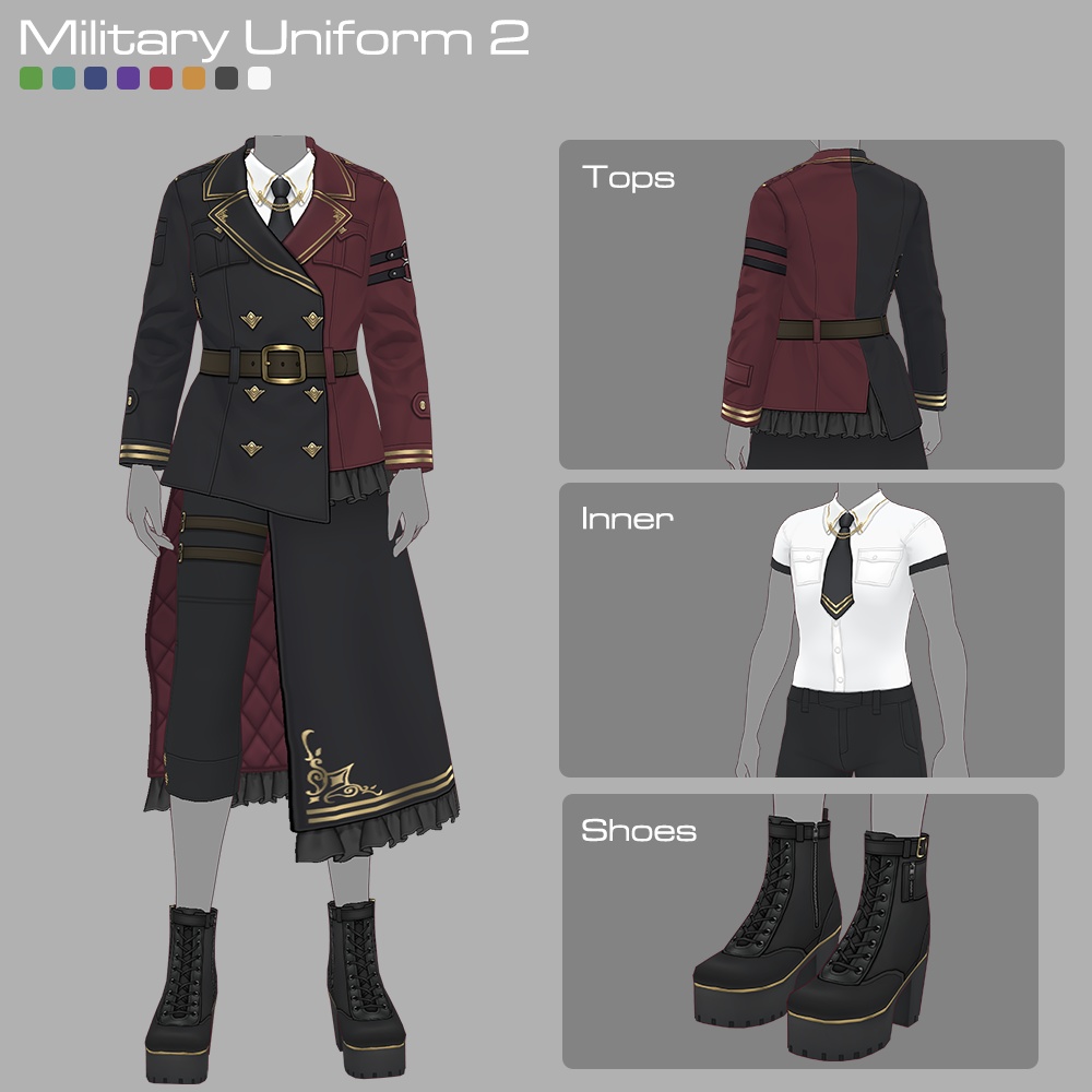 【月替わり】VRoid用コスチューム2点セット A