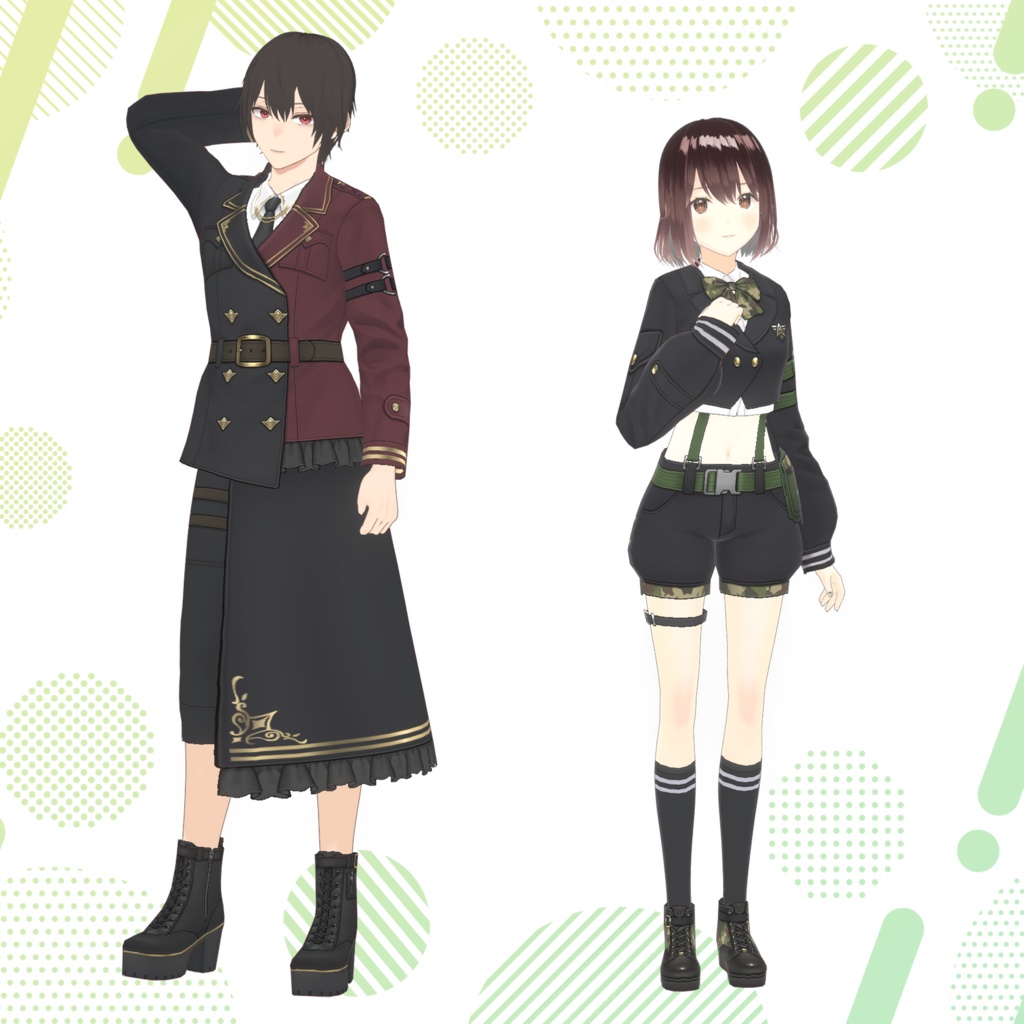 【月替わり】VRoid用コスチューム2点セット A