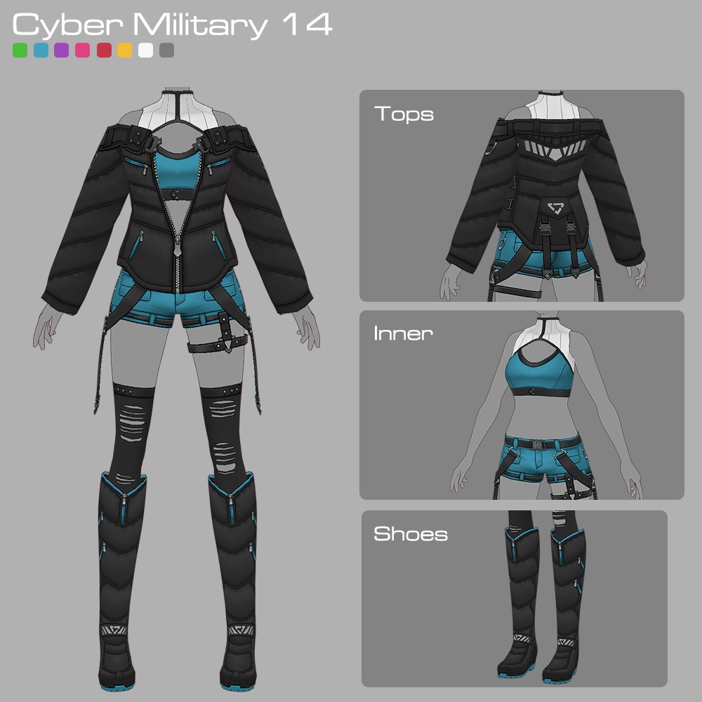 【月替わり】VRoid用コスチューム2点セット B