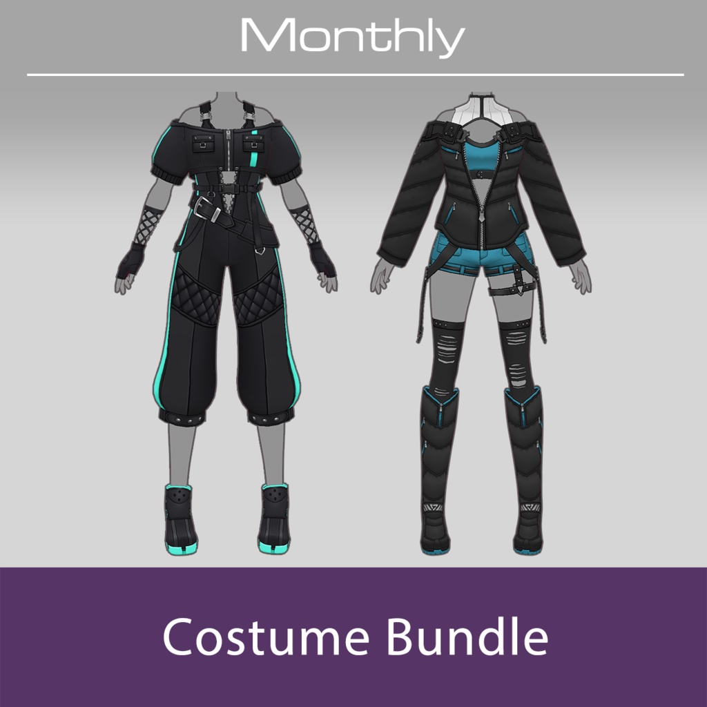 【月替わり】VRoid用コスチューム2点セット B