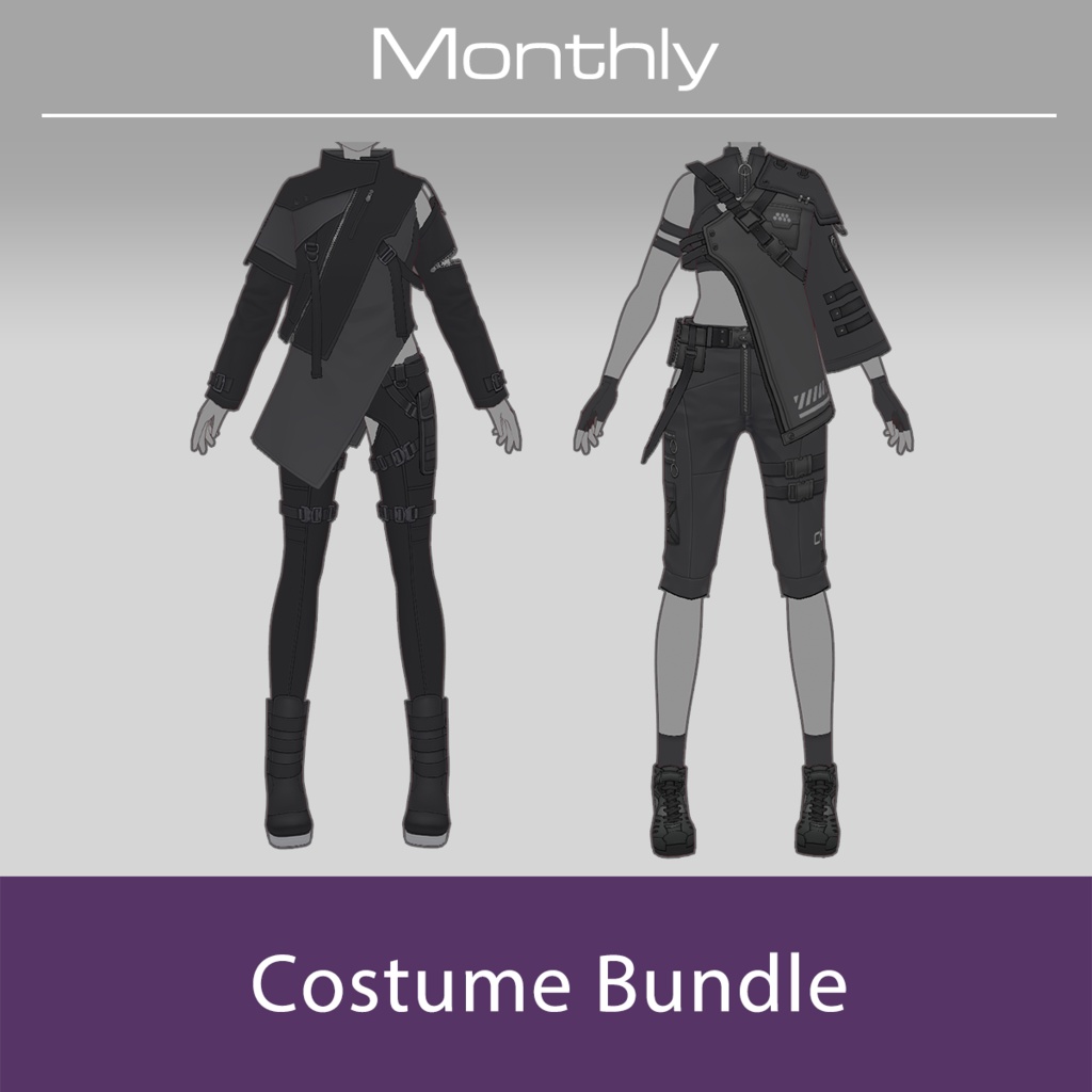 【月替わり】VRoid用コスチューム2点セット A