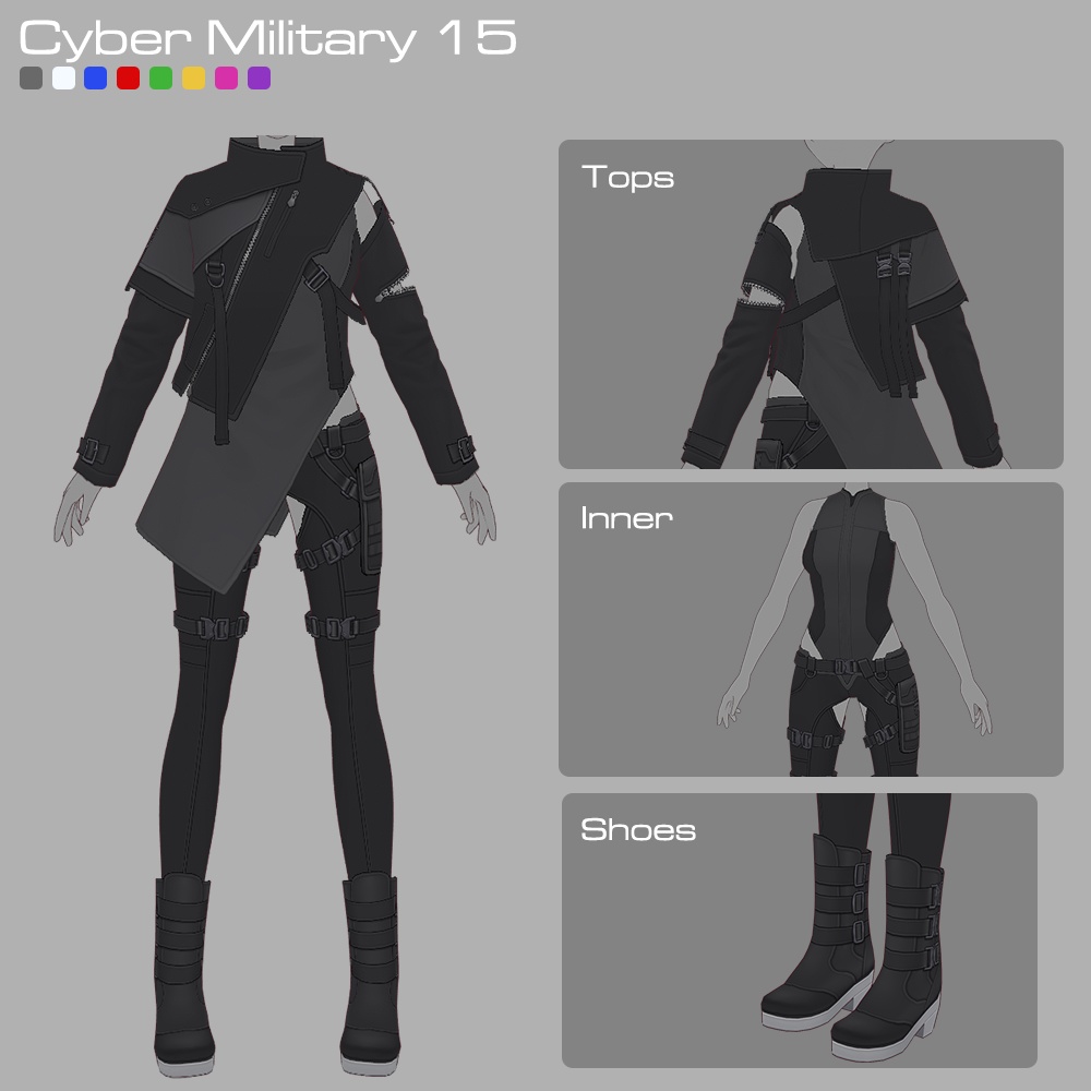 【月替わり】VRoid用コスチューム2点セット A