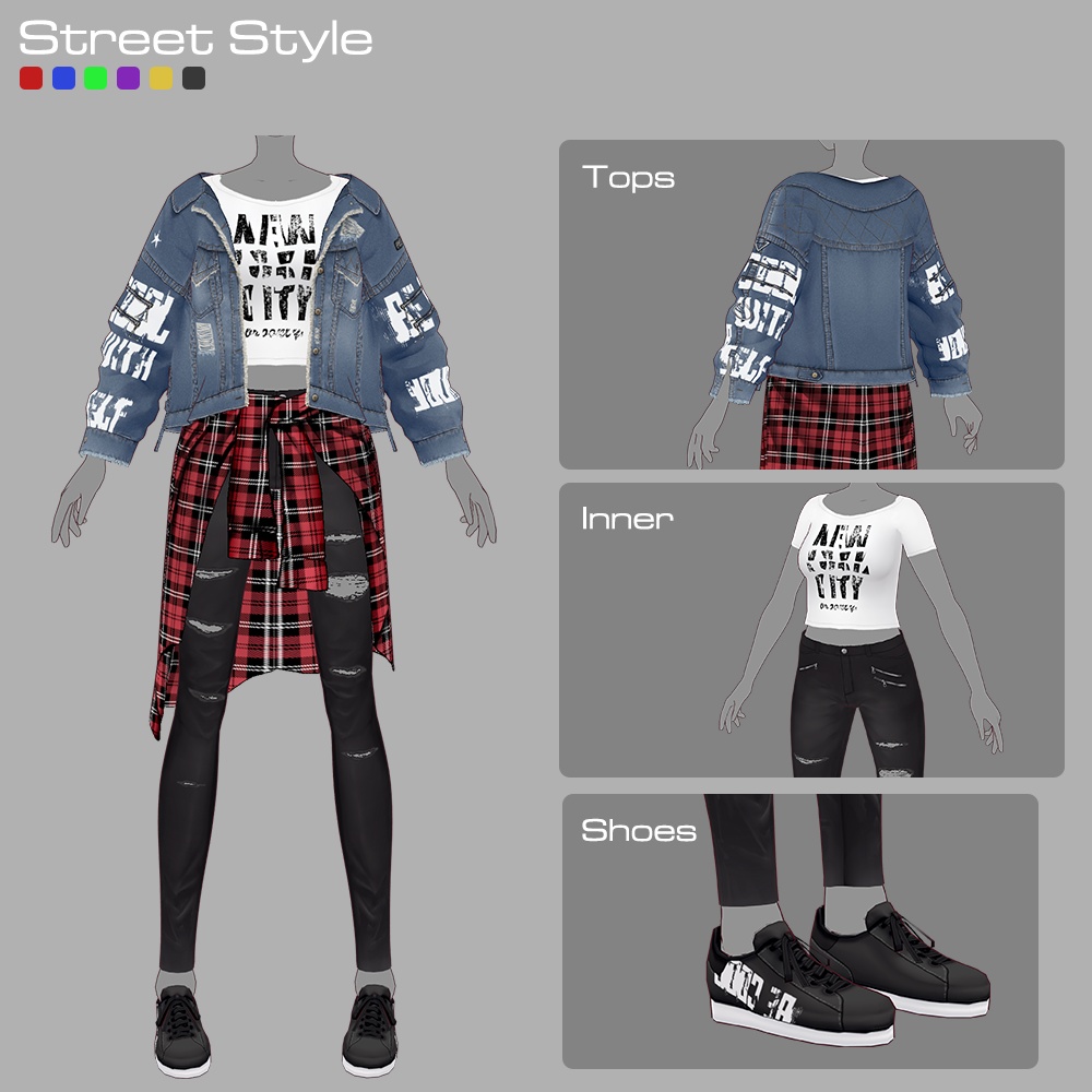 【月替わり】VRoid用コスチューム2点セット B