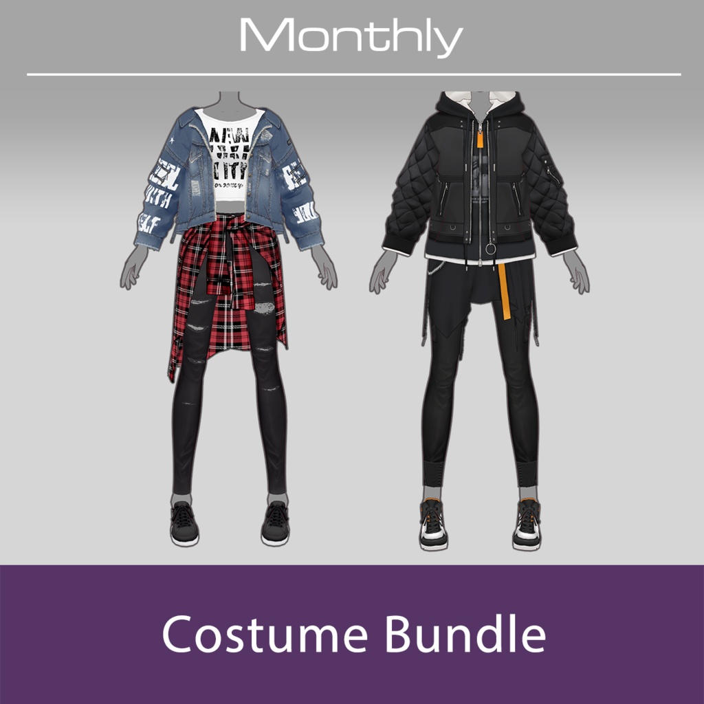【月替わり】VRoid用コスチューム2点セット B
