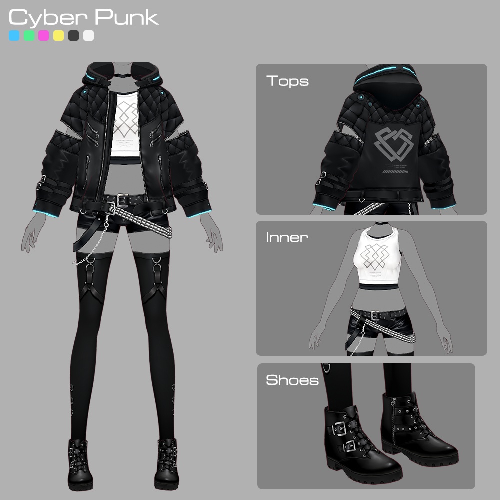 【月替わり】VRoid用コスチューム2点セット A