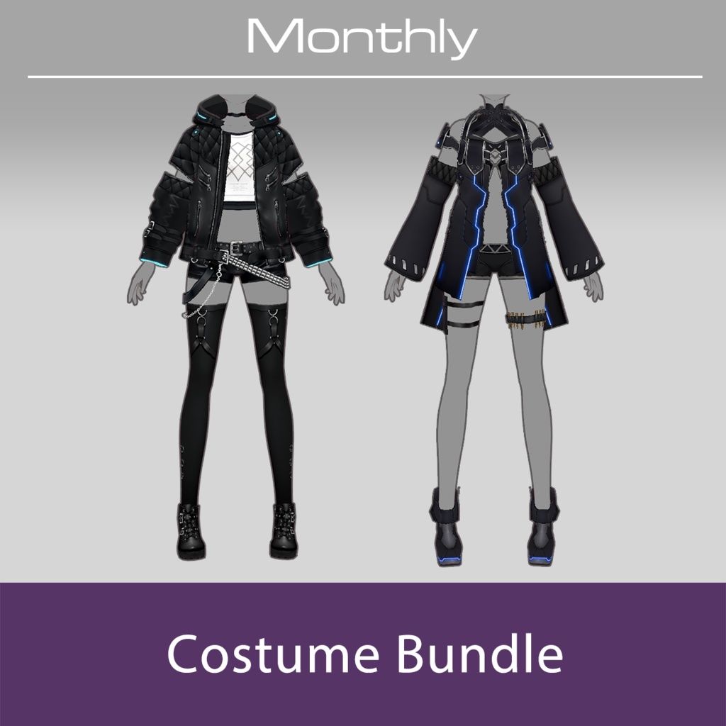【月替わり】VRoid用コスチューム2点セット A