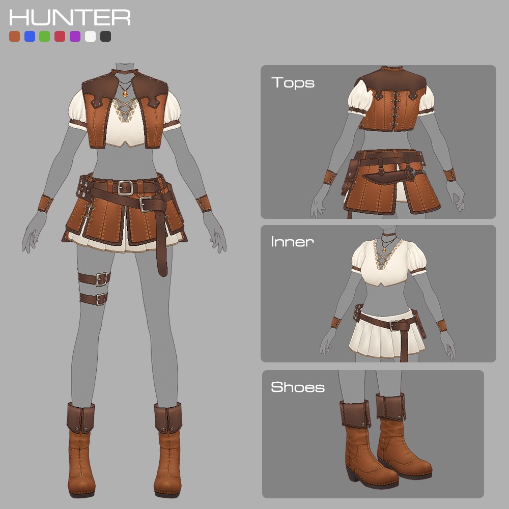 【月替わり】VRoid用コスチューム2点セット B