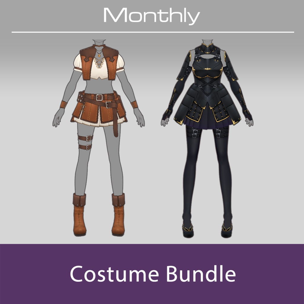 【月替わり】VRoid用コスチューム2点セット B