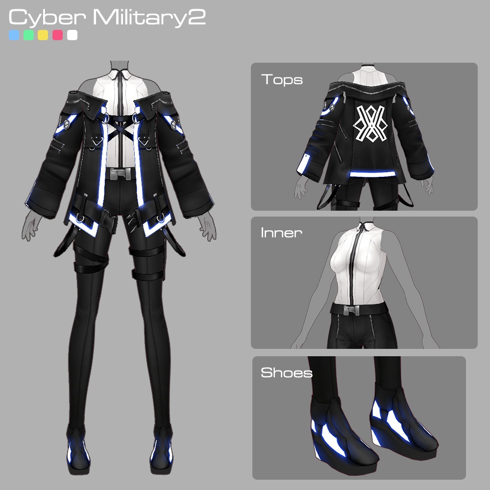 【月替わり】VRoid用コスチューム2点セット B