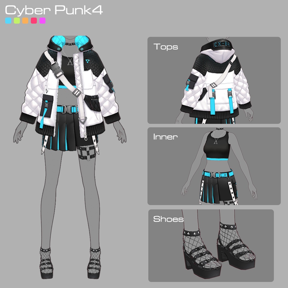 【月替わり】VRoid用コスチューム2点セット A